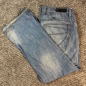 Jordan Craig 36x32 Bootcut Mens Light Wash Wide Leg Denim Jeans